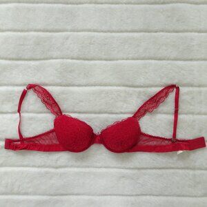Loungerie Underwire Lace Bra Women's Red 40B